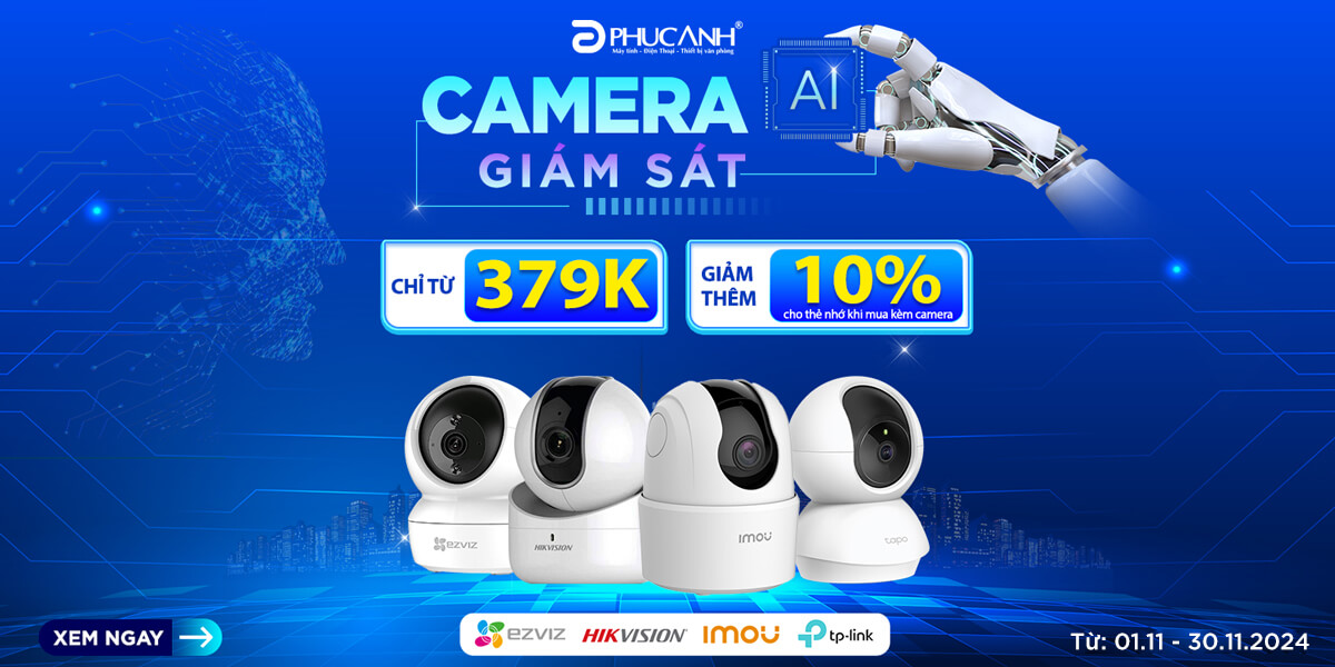 [Khuyến mại] Camera AI giám sát giá chỉ từ 379K