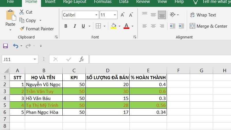 Hướng dẫn tô màu ô trong Excel theo điều kiện cực đơn giản