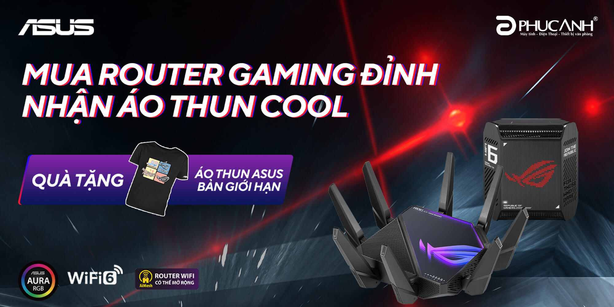 [Khuyến Mại] Mua Router Gaming đỉnh - Nhận áo thun cool