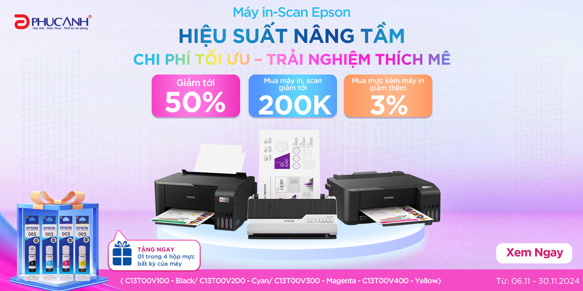 [Khuyến Mại] Máy in, Scan Epson | Hiệu suất nâng tầm – Chi phí tối ưu – Trải nghiệm thích mê