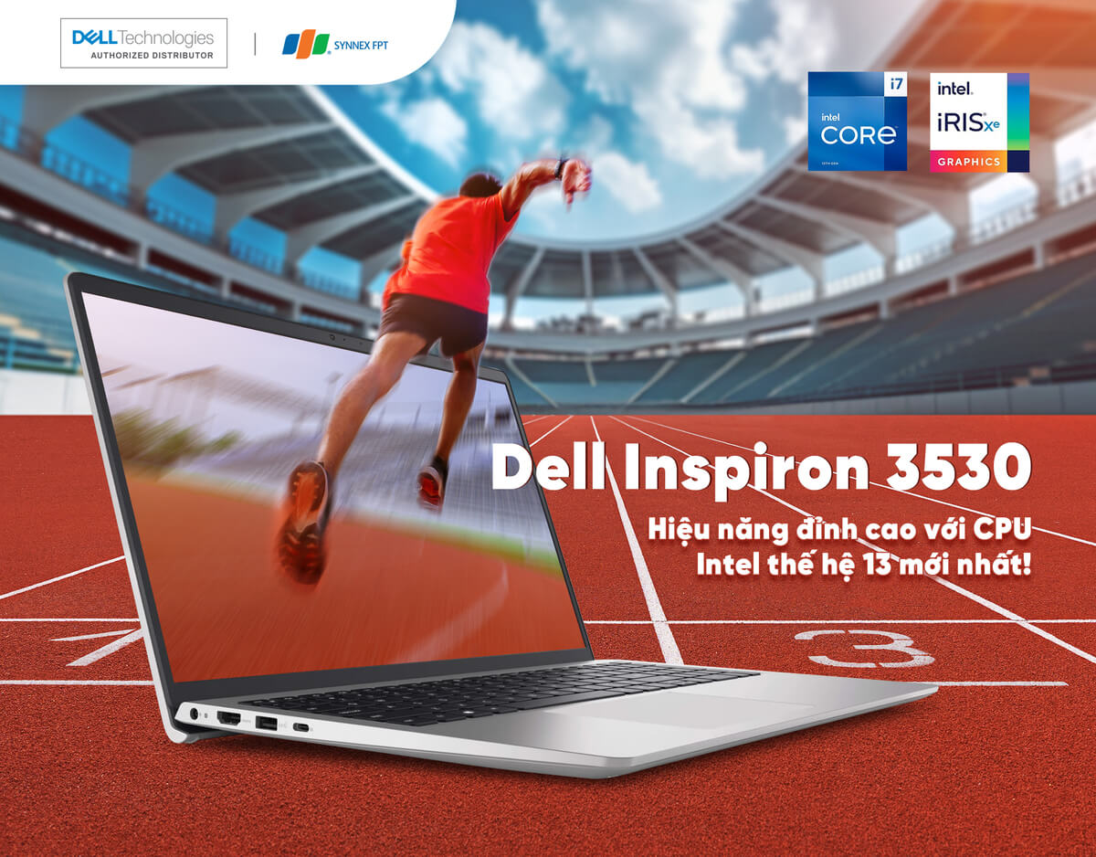 Dell Inspiron 3530: Laptop hiệu năng ổn định với CPU Intel thế hệ 13 mới nhất.