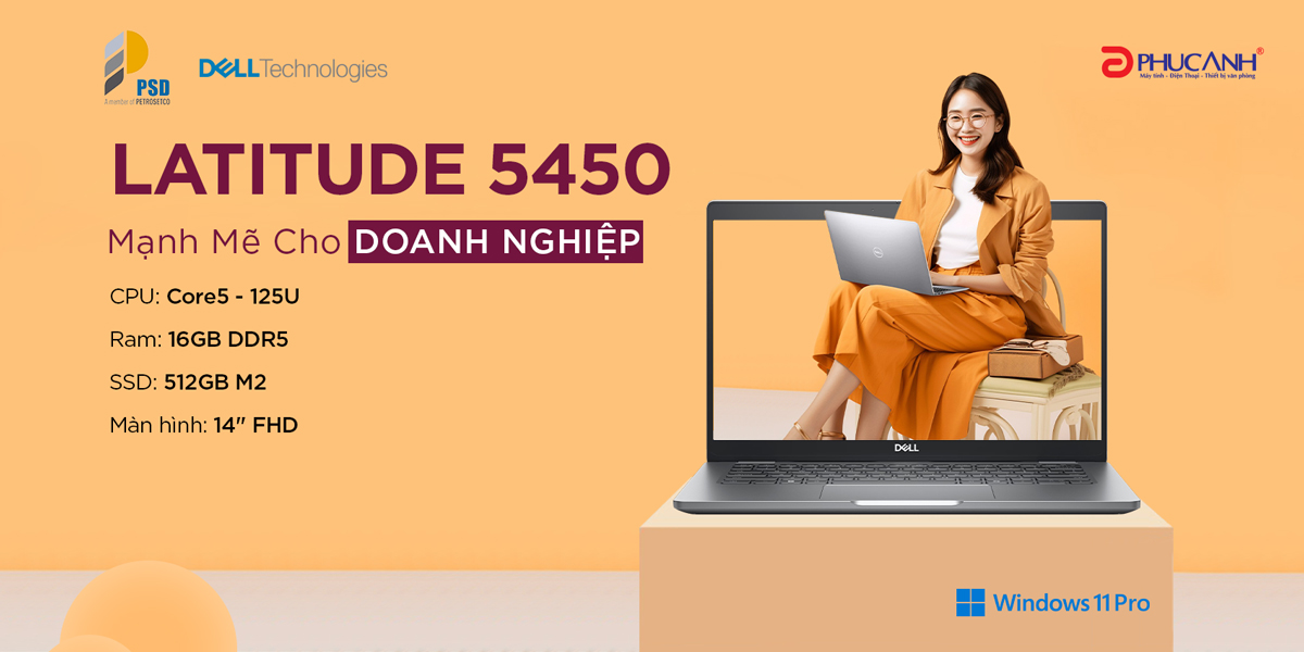 Laptop Dell Latitude 5450: Hoàn hảo cho doanh nhân