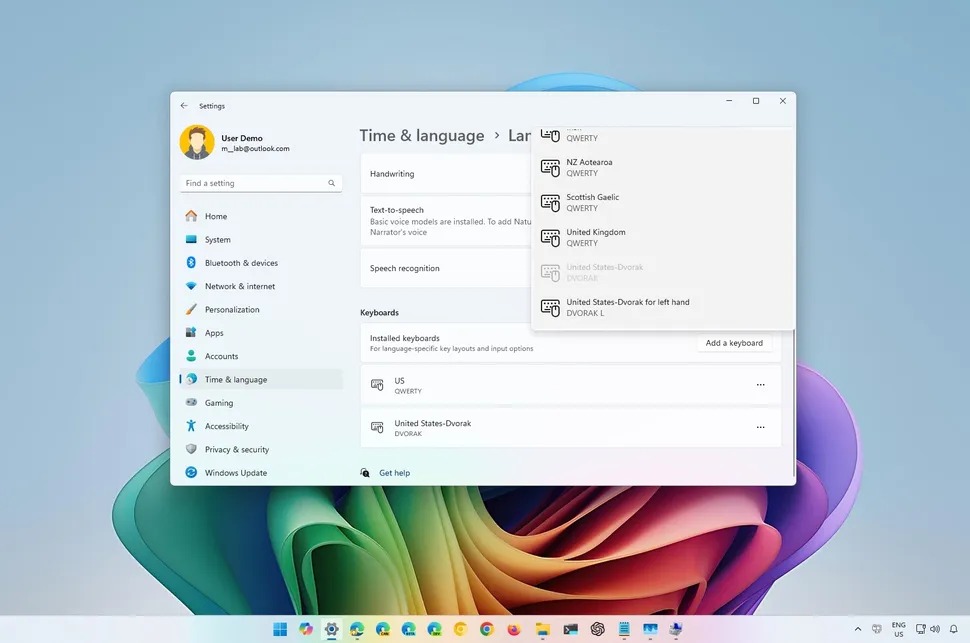 Hướng dẫn thay đổi bố cục bàn phím trên Windows 11