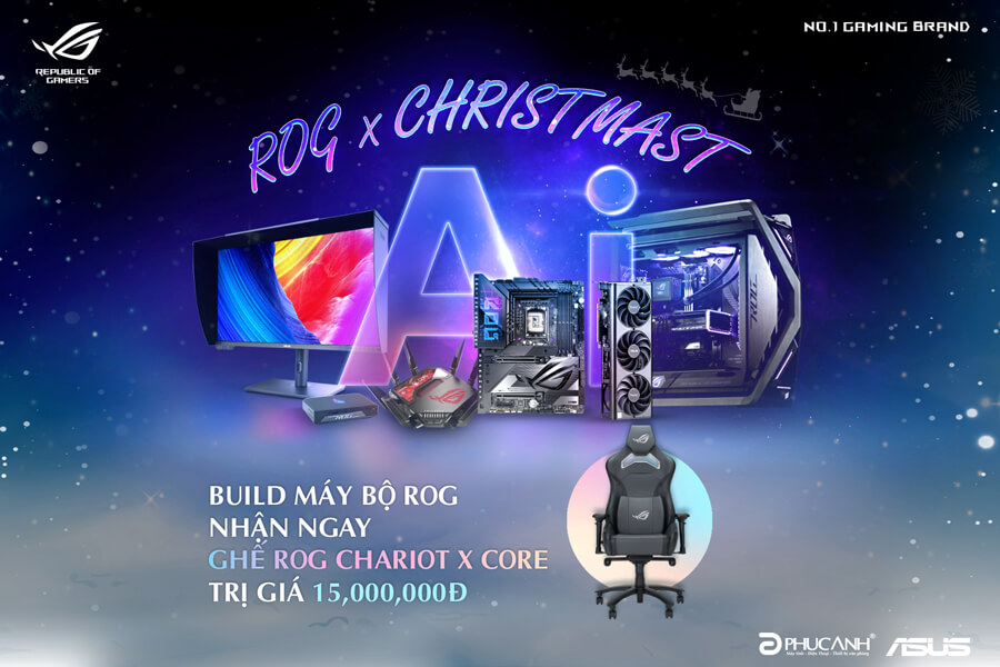 [Khuyến Mại] ROG x Christmas | Nhận ngay quà tặng giá trị khi Build trọn bộ máy ROG Series