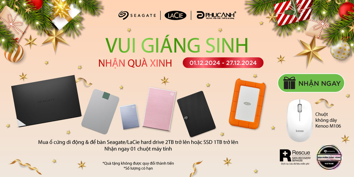 [Khuyến Mại] Vui Giáng Sinh - Nhận Quà Xinh với ổ cứng Seagate