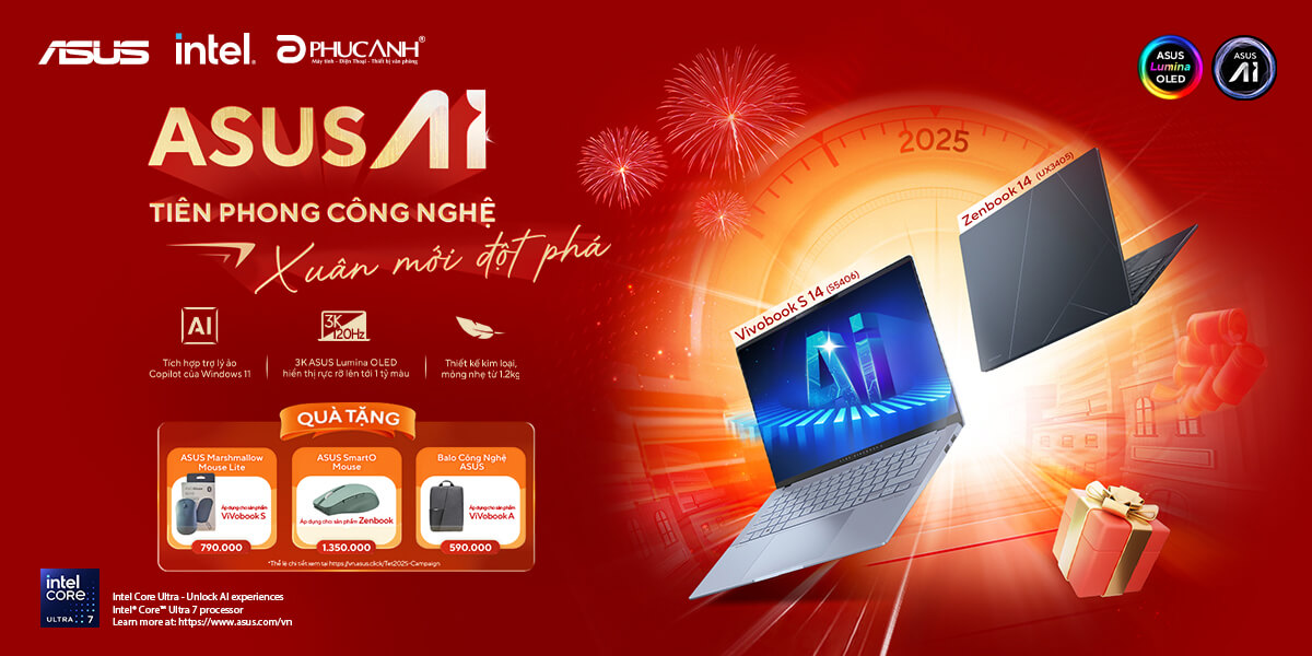 [Khuyến Mại] ASUS AI – Tiên phong công nghệ, xuân mới đột phá