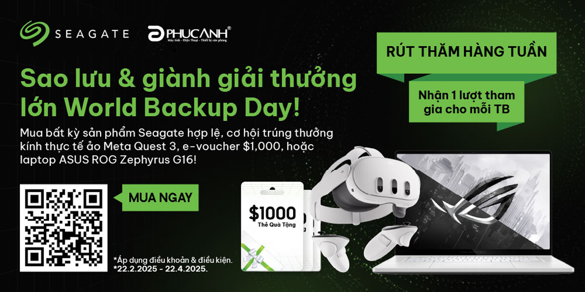 [Khuyến Mại] SAO LƯU & GIÀNH GIẢI THƯỞNG LỚN - World Backup Day!