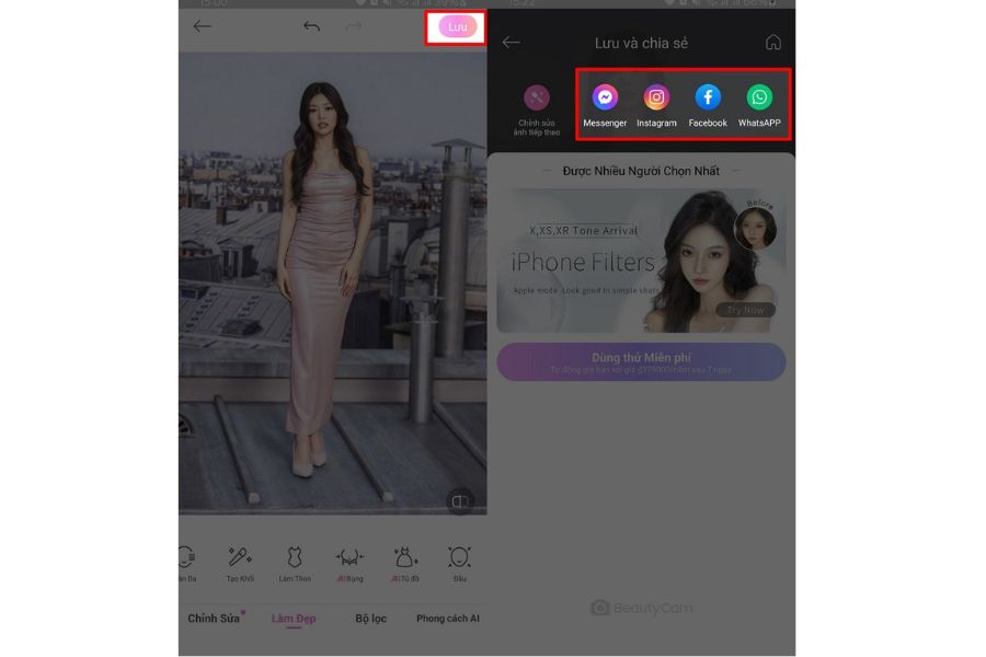 Tạo ảnh thời trang độc đáo với app thay đổi quần áo AI BeautyCam