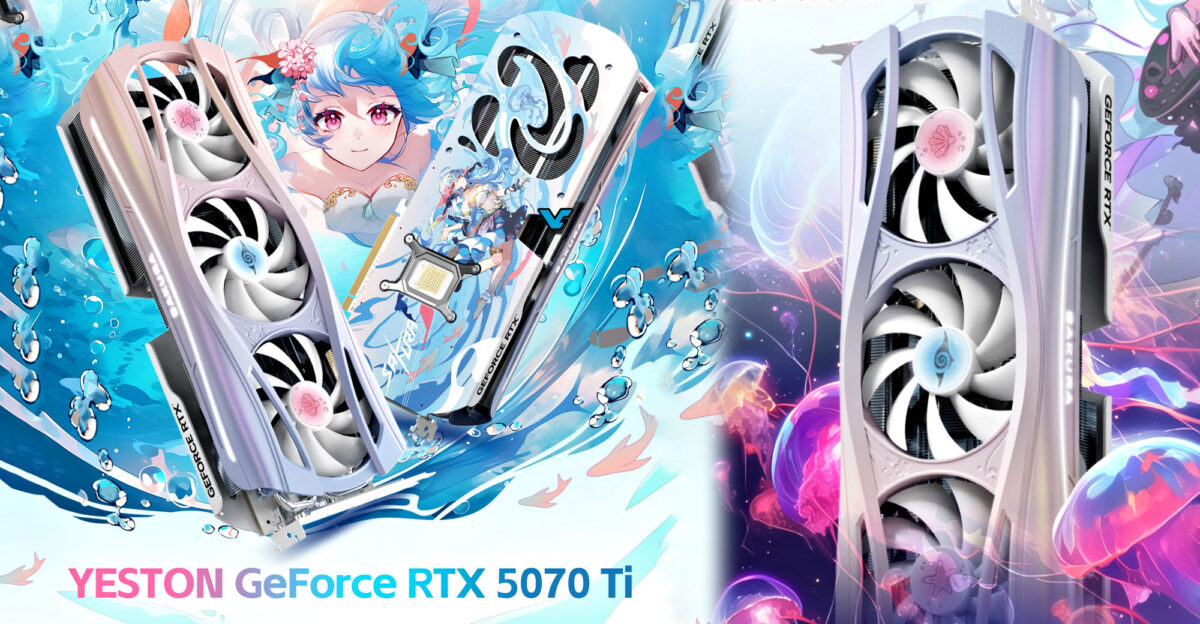 YESTON ra mắt GPU 'waifu' GeForce RTX 5070 Ti Sakura Atlantis