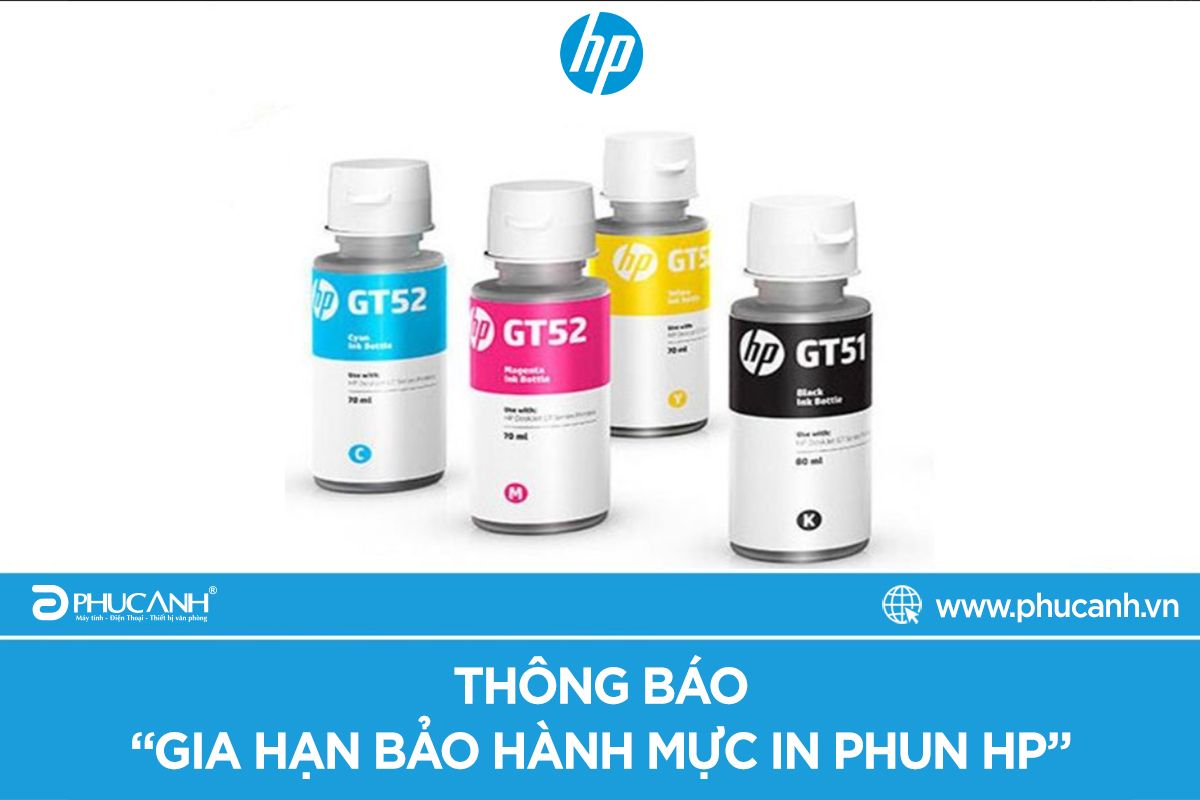 Thông báo gia hạn bảo hành mực in phun HP lên 6 tháng