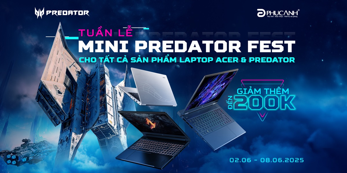 [Khuyến Mãi] Tuần lễ Mini Predator Fest Cần Thơ - Deal hot cho laptop Acer
