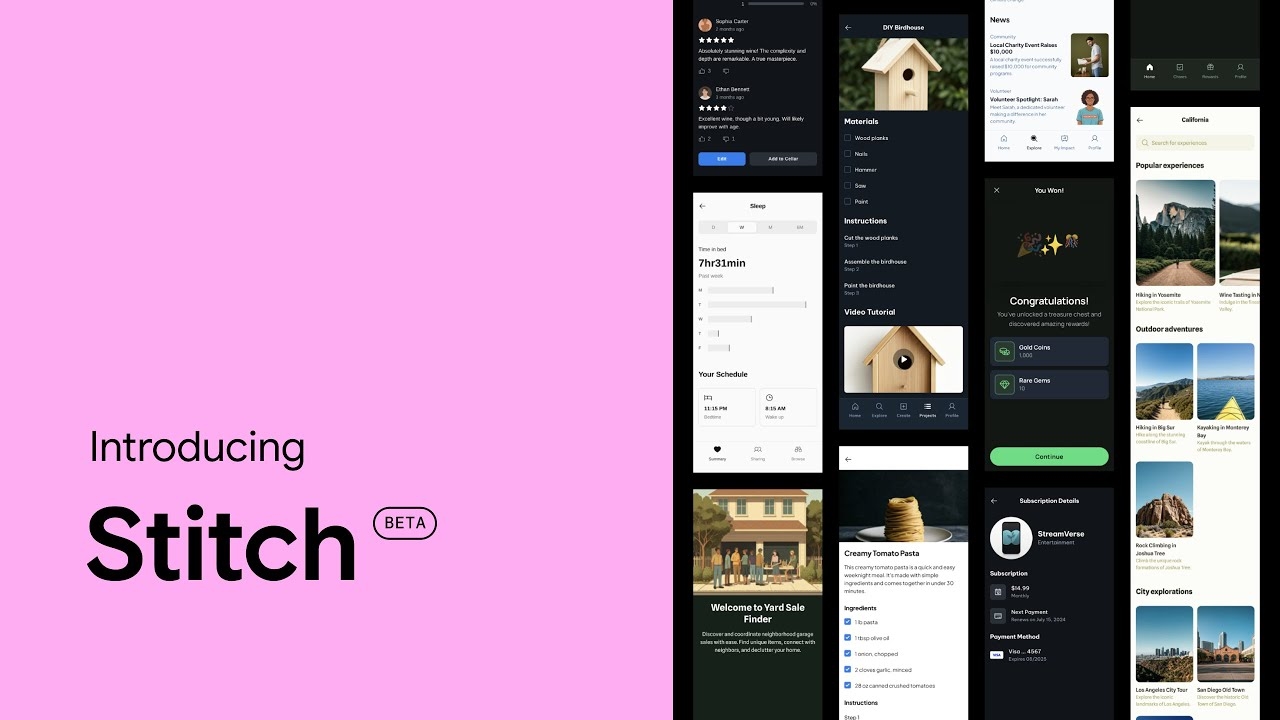 Stitch - công cụ tạo giao diện UI bằng Gemini hiệu quả