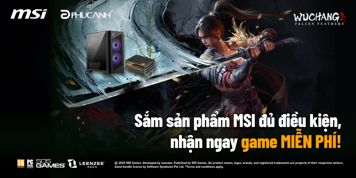 [Khuyến Mãi] Nhận game WUCHANG: Fallen Feathers khi mua linh kiện máy tính MSI