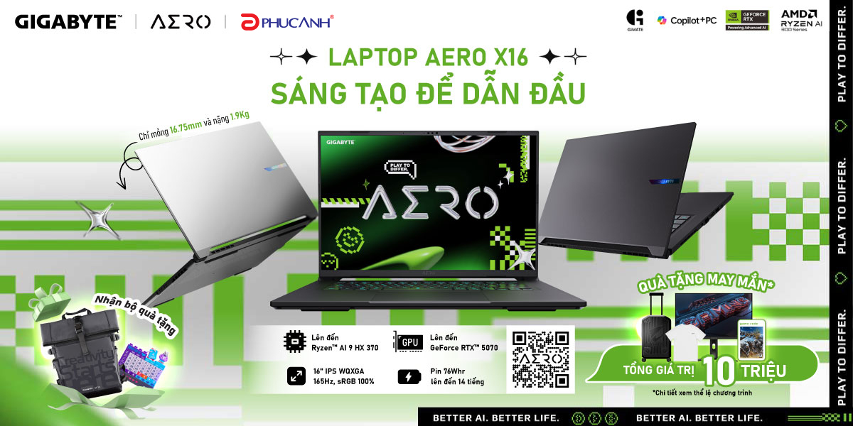 [Khuyến Mãi] Laptop AERO X16 - Sáng tạo để dẫn đầu