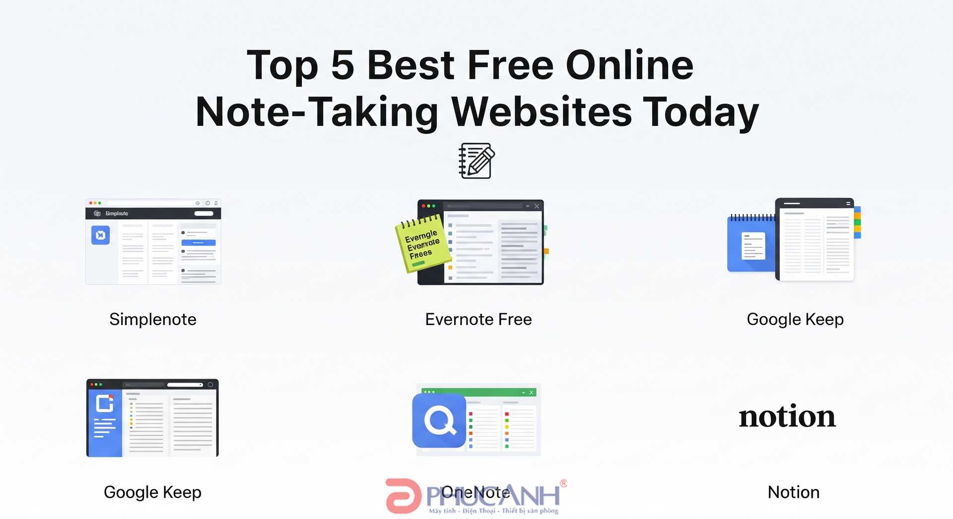 Top 5 website ghi chú online miễn phí tốt nhất hiện nay