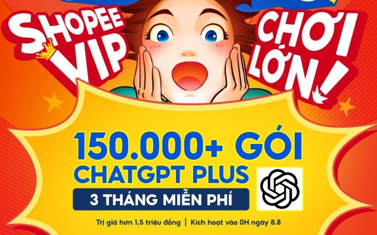 Hướng dẫn chi tiết cách nhận ChatGPT Plus miễn phí 3 tháng trên Shopee