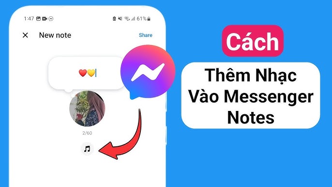 Hướng dẫn cách chèn nhạc vào ghi chú Messenger 