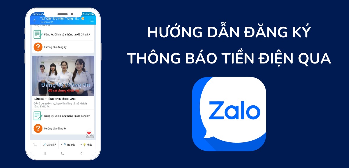 Cách đăng ký bật thông báo tiền điện qua Zalo nhanh chóng, dễ dàng nhất 2025
