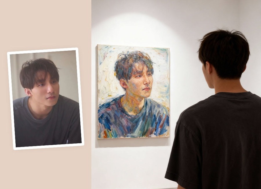 Cách tạo ảnh ngắm tranh trong bảo tàng hot trend TikTok