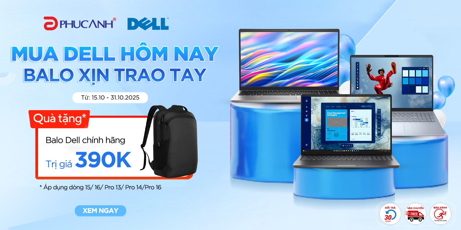 [Khuyến Mại] Mua Dell hôm nay - Balo xịn trao tay