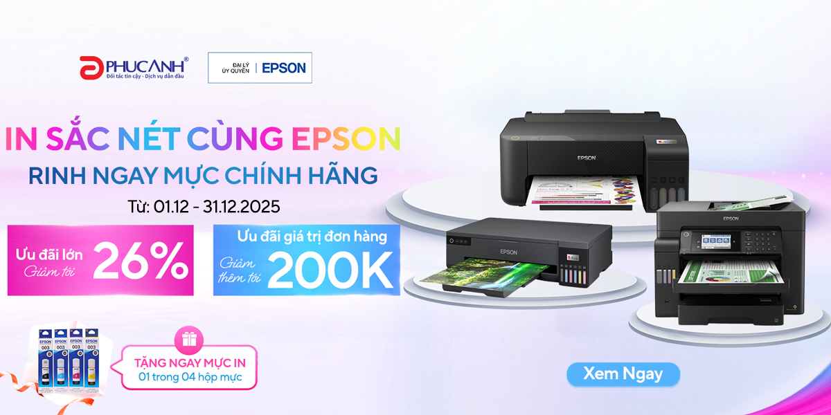 [Khuyến Mãi] In sắc nét cùng EPSON - Rinh ngay mực chính hãng