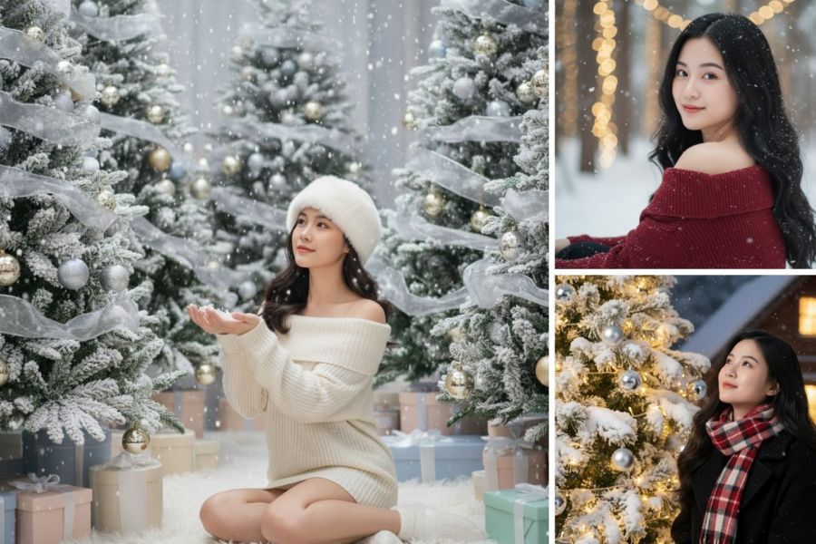 9+ prompt tạo ảnh Giáng Sinh mọi phong cách với Gemini Nano Banana Pro