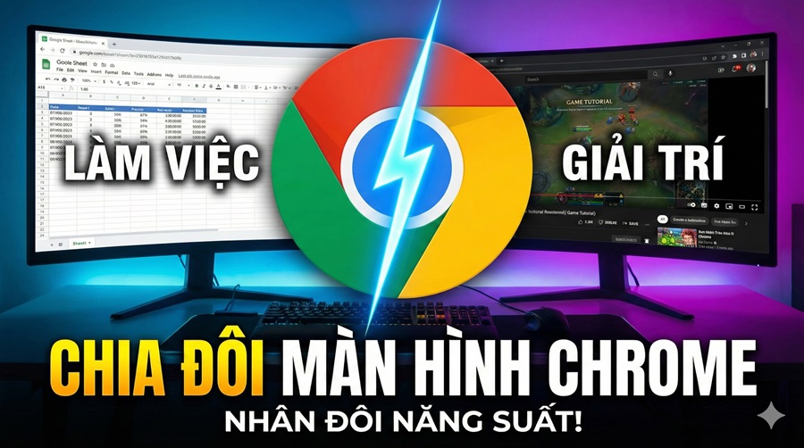 Cách chia màn hình Google Chrome trên máy tính giúp làm việc đa nhiệm hiệu quả hơn