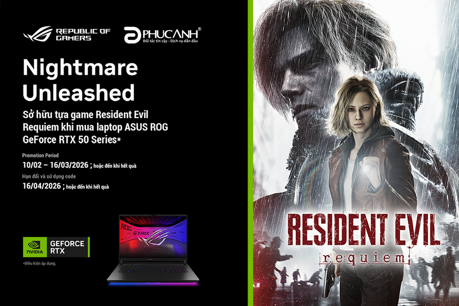 [Khuyến mại] ASUS ROG & TUF Gaming RTX 50 Series - Bundle Resident Evil Requiem 2026