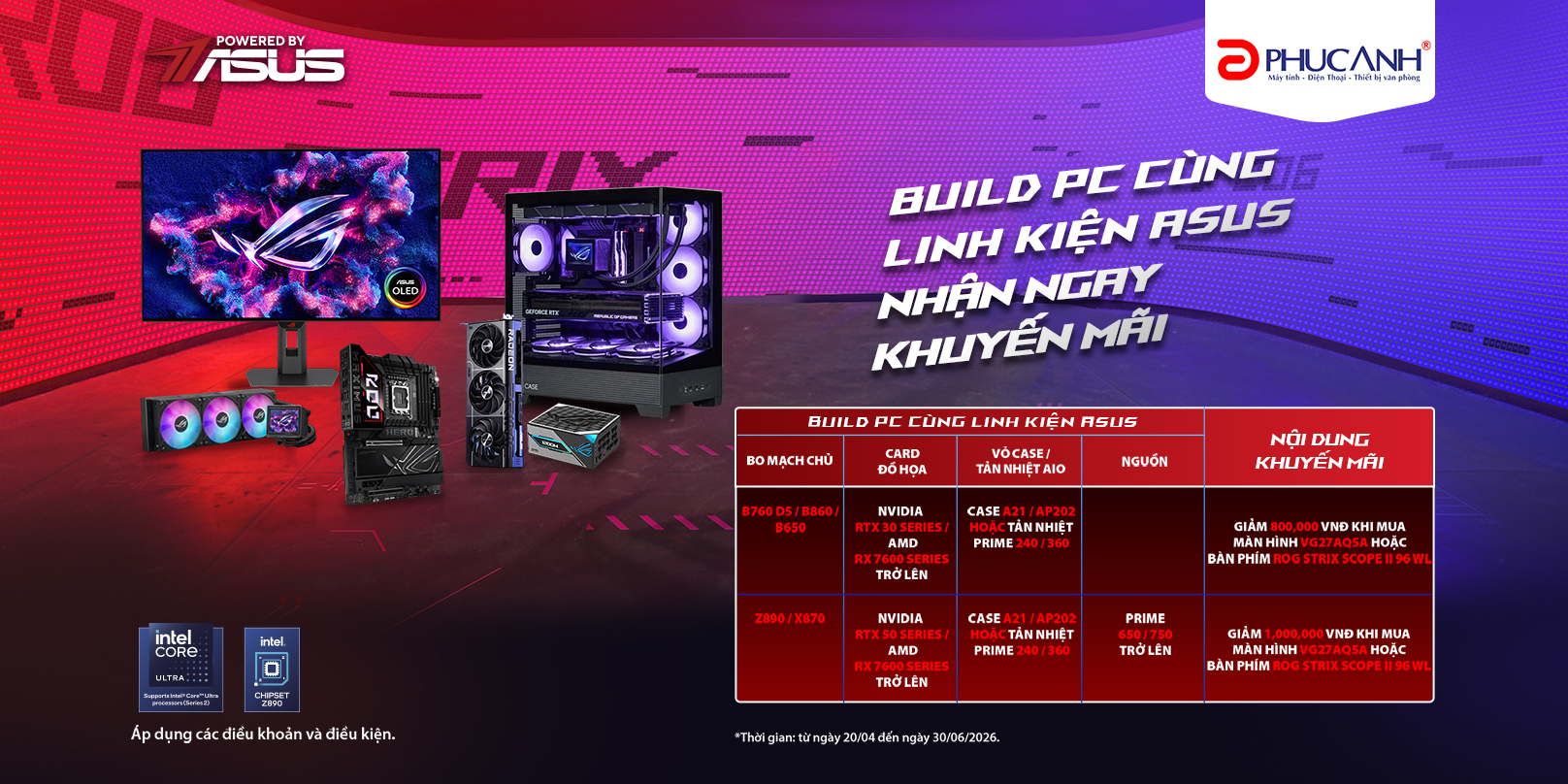 [Khuyến mại] Build PC ASUS - Nhận ngay khuyến mãi