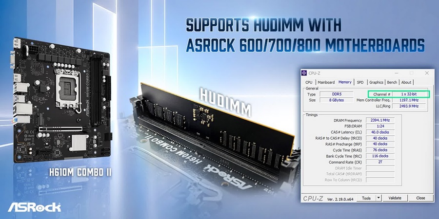 Asrock ra mắt RAM HUDIMM - Giải pháp giảm giá DDR5 cho PC