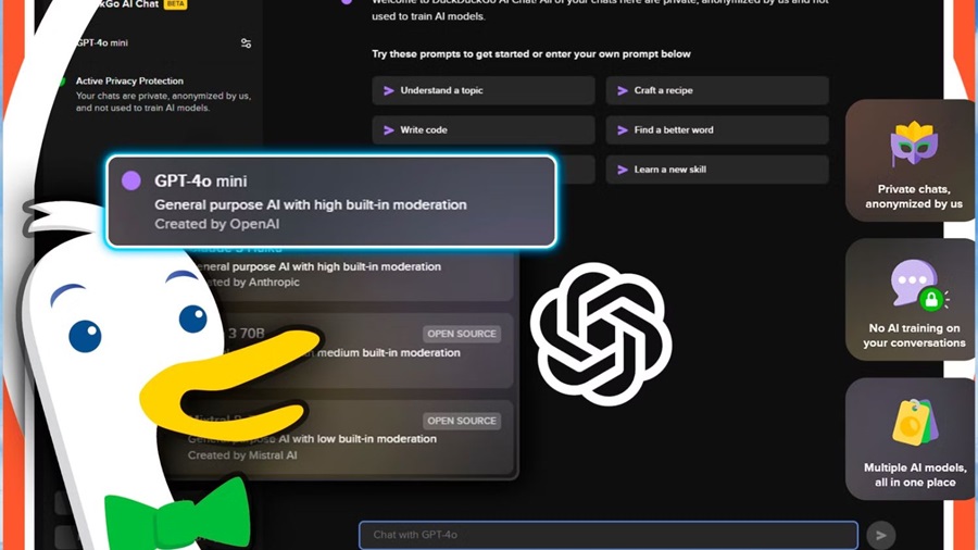 Duck.ai là gì? Lựa chọn chatbot AI an toàn cho người dùng laptop AI