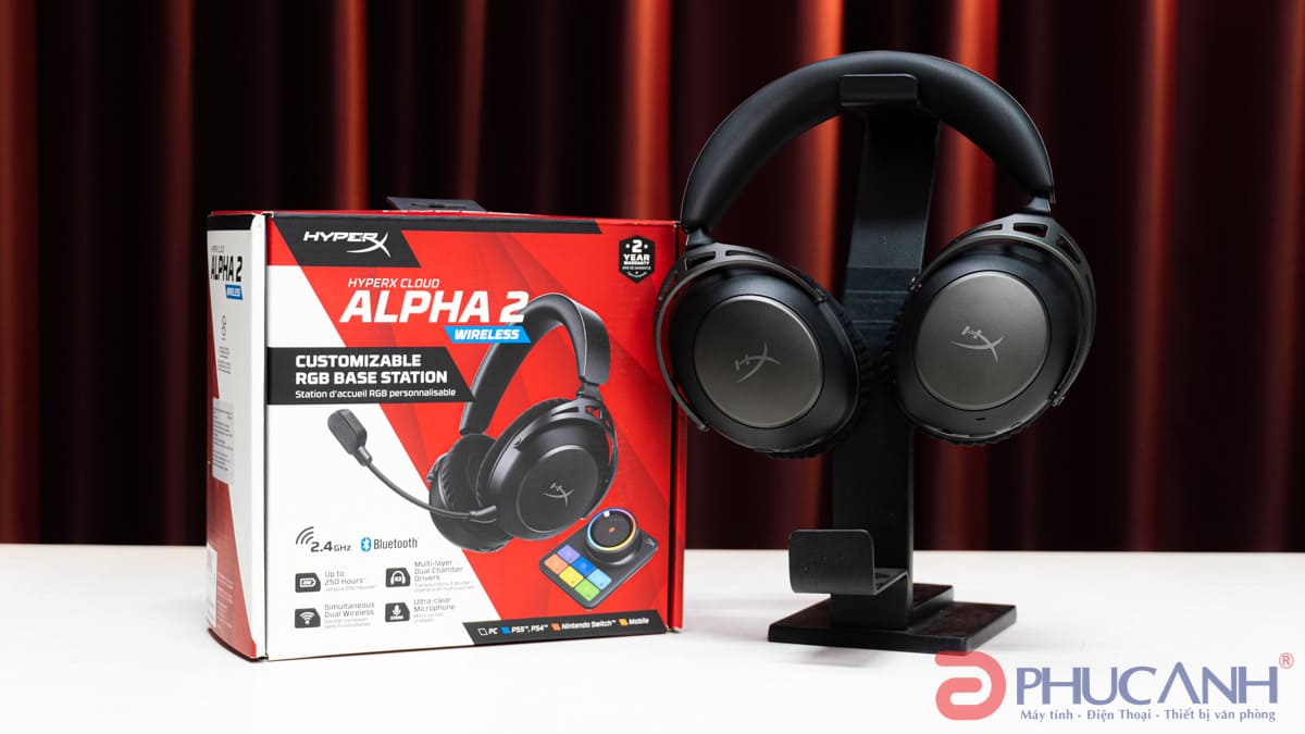 HyperX Cloud Alpha 2 Wireless – Tai nghe gaming cao cấp, pin “khủng”, âm thanh chi tiết