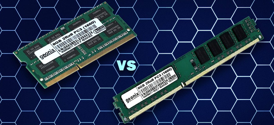 RAM laptop và RAM PC có khác nhau không?