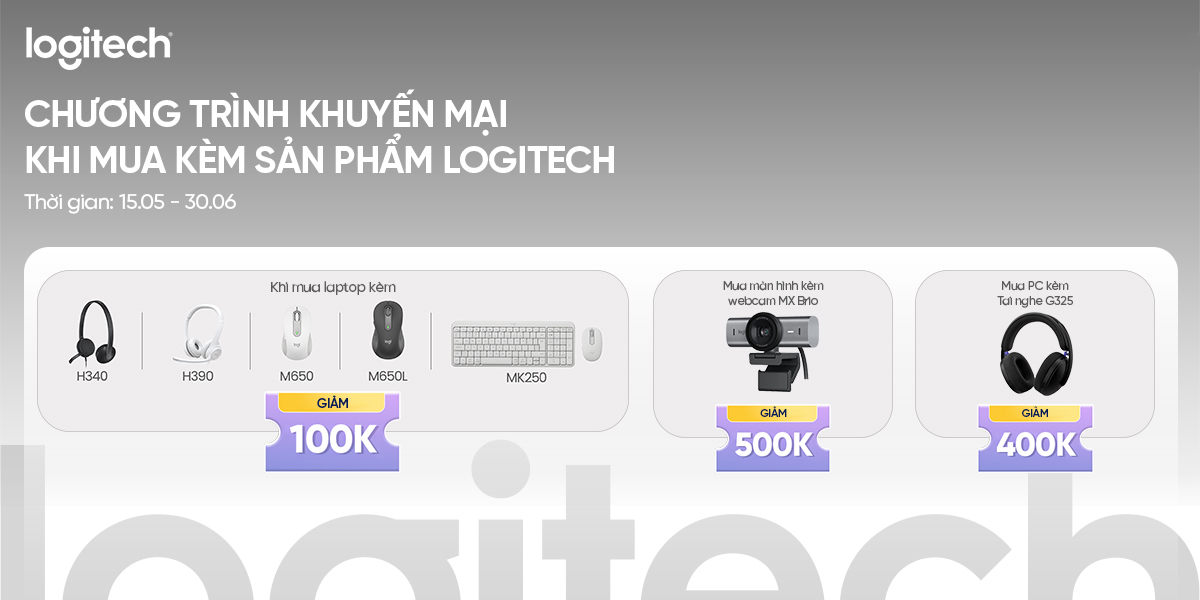 [Khuyến mại] Chốt Combo Laptop & PC Đỉnh - Rinh Phụ Kiện Logitech Giảm Tới 500K