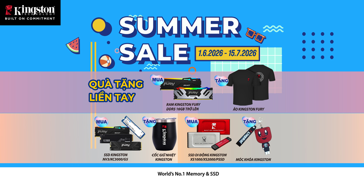 [Khuyến mại] Kingston Summer Sale - Quà Tặng Liền Tay