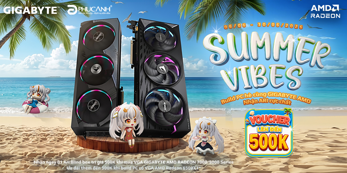 [Khuyến mại] GIGABYTE Summer Vibes - Build PC RX 6500 XT Ưu Đãi tới 500k