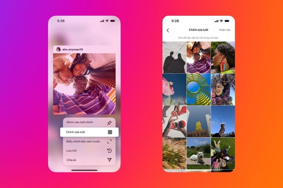 Instagram tung tính năng tự sắp xếp lưới ảnh Feed cá nhân cực hot