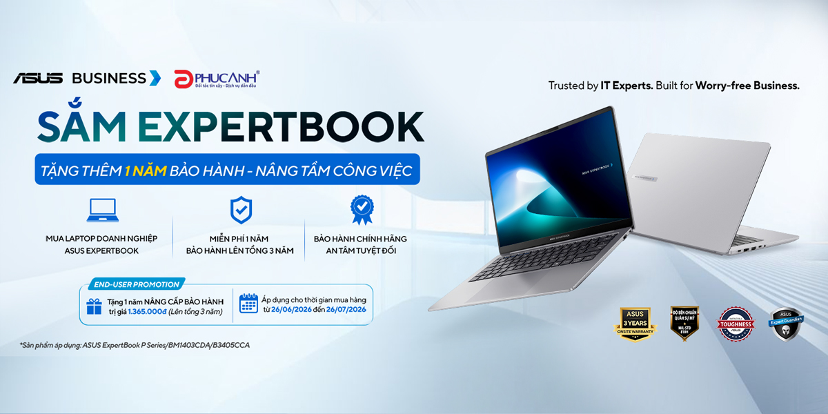 [Khuyến mại] Sắm ExpertBook - Tặng Thêm Bảo Hành