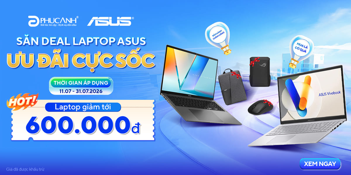 [Khuyến mại] Tuần Lễ Vàng Asus - Sắm Laptop Sang, Nhận Ưu Đãi Vàng