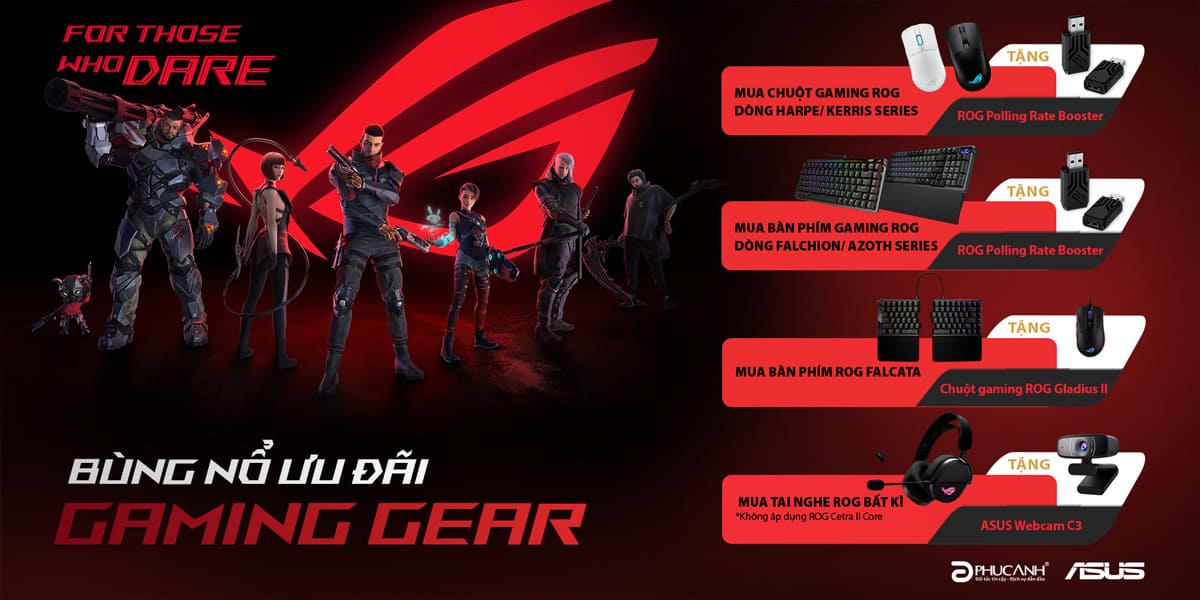 [Khuyến mại] Bùng Nổ Ưu Đãi Gaming Gear - Nhận Ngay Quà Chất Cùng ASUS ROG