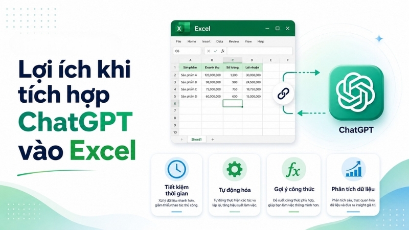 Cách tích hợp ChatGPT vào Excel nhanh chi tiết