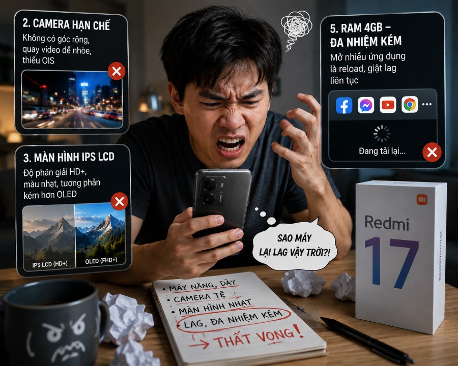 Redmi 17 sẽ khiến bạn hối hận sau khi mua vì 7 điều này