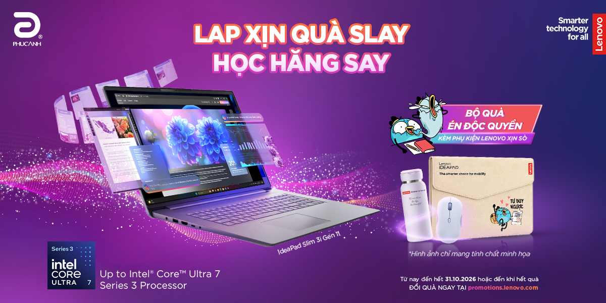 [Khuyến mại] Laptop Xịn Quà Slay - Học Hăng Say Cùng Lenovo IdeaPad Gen 11