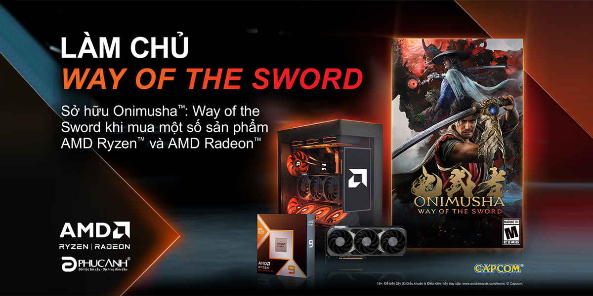 [Khuyến mại] Làm Chủ Way of the Sword - Mua AMD Ryzen & Radeon, Nhận Ngay Game Onimusha