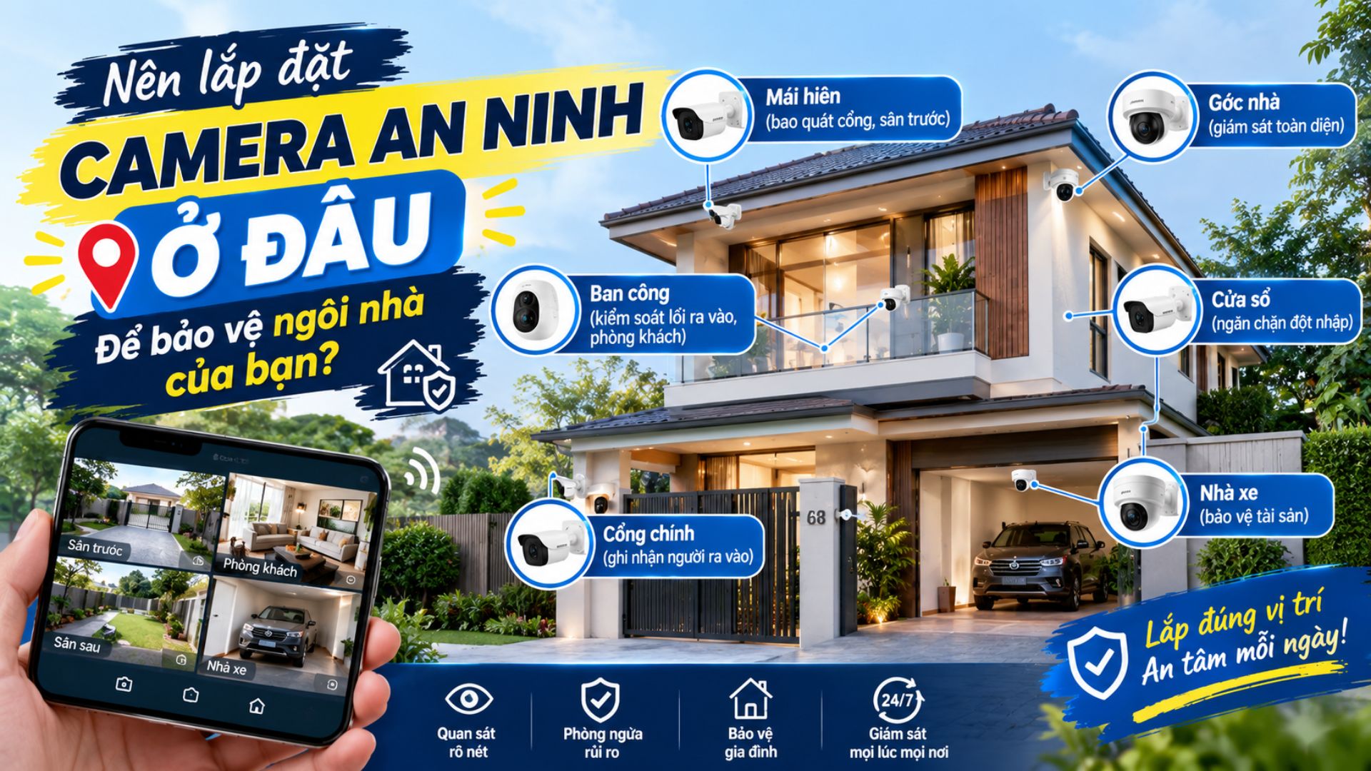 Nên lắp đặt camera an ninh ở đâu để bảo vệ ngôi nhà của bạn?