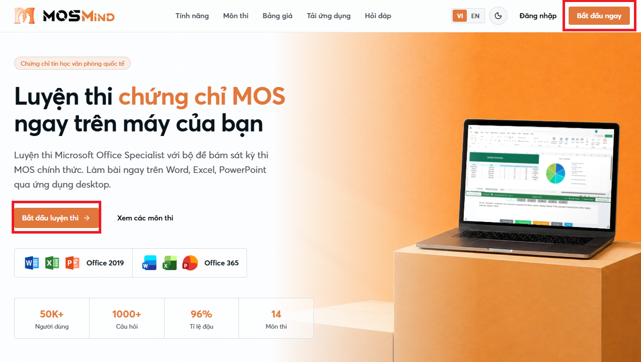 Ôn thi MOS quá khó? Mách bạn Web luyện thi chuẩn Format đề thi thật