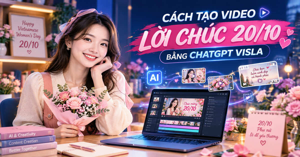 Cách tạo video lời chúc 20/10 bằng AI đẹp, độc đáo và đầy cảm xúc