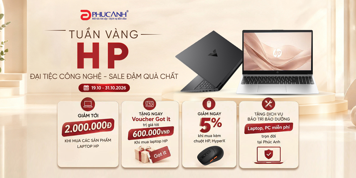 [Khuyến mại] Tuần Vàng HP - Đại Tiệc Công Nghệ, Sale Đậm Quà Chất