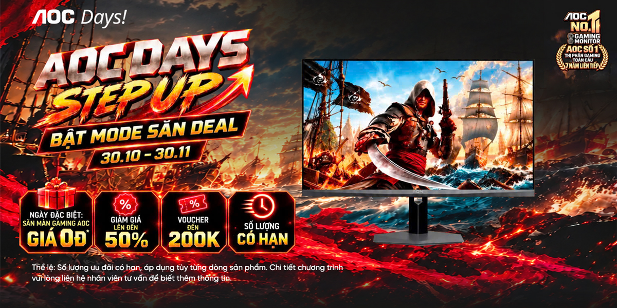 [Khuyến mại] AOC Days - Bật Mode Săn Deal