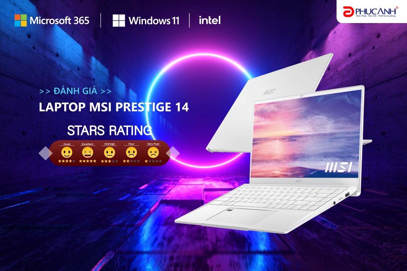 Review Laptop Msi Prestige 14, Laptop thanh lịch dành cho doanh nhân
